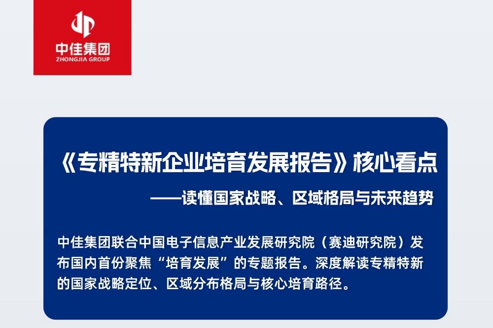 《专精特新企业培育发展报告》，赛迪，中佳